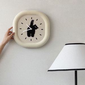 저소음 고양이 벽시계 인테리어 선물추천