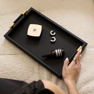 원목 고급 메탈 손잡이 트레이 카페 쟁반 액세서리 트레이