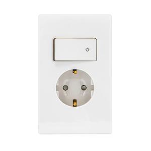 제일전기 디노 화이트 스위치 부착형 콘센트 1개용