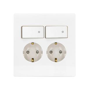 제일전기 디노 화이트 스위치 부착형 콘센트 2개용