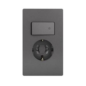 제일전기 디노 다크그레이 스위치 부착형 콘센트 1개용