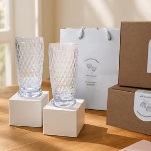 고블렛 롱드링크 하아볼 맥주잔 400ml 2p 화이트 선물박스+쇼핑백추가