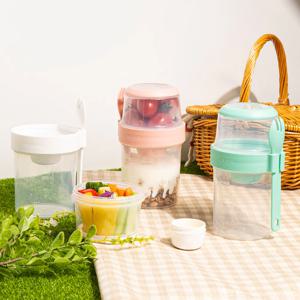 투웨이고 샐러드팟 2단 샐러드 후르츠 도시락통 밀프랩 560ml