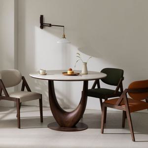 루미에르 원형 2인 4인 포세린 세라믹 식탁 다이닝 테이블 1100