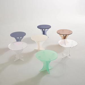 아크릴 리브 티테이블 보조테이블 간이테이블 침대사이드테이블 미드센츄리테이블