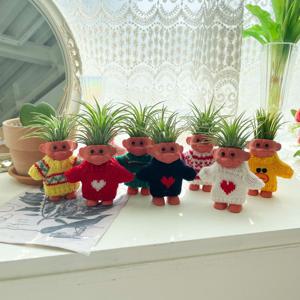 틸란드시아 먼지먹는식물 이오난사 트롤화분 세트 공기정화 귀여운 화분 개업선물