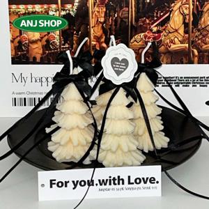 크리스마스 리본 버터 트리 오브제 캔들 홀리데이 향초 겨울 인테리어 소품 방향제 선물세트