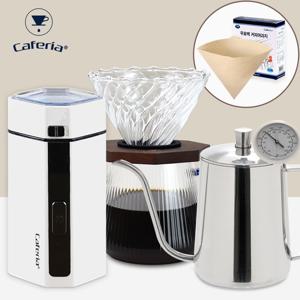 투웨이 핸드드립 전동커피그라인더 홈카페 풀세트 (선물가방) CME2/C8PV/CK7