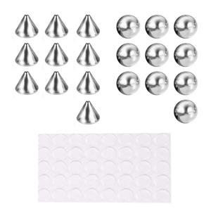 원뿔 원형 페이크 스티커 찡 피어싱 페이스 연출 양면테이프 스티커 4p