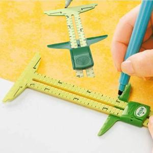 재봉 눈금자 마킹 일정한 간격 측정 슬라이딩 너비조절 재단용 자