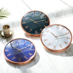 300파이 국산 유니크 메탈로즈골드 무소음 벽 시계 인테리어 벽걸이 홈꾸 소품 집들이