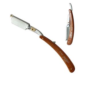 바버샵 이발소 우드 손잡이 클래식 수동 일자 접이식 레트로 면도기