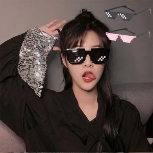 파티 인싸안경 선글라스 모자이크 패션 촬영 소품 픽셀 안경