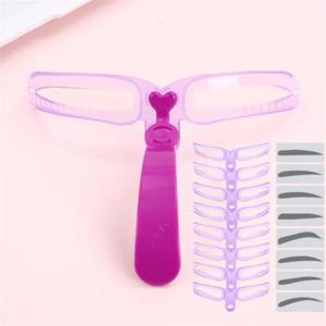 눈썹 그리기 아이브로우 정리 가이드 일자 아치형 눈썹틀 8종 세트