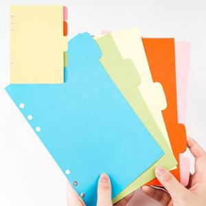서류정리 인덱스 페이퍼 컬러 B5 가로형 구분 다이어리 속지 5p