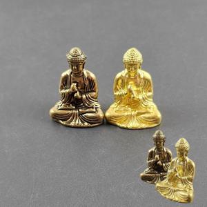 미니 좌불상 부처님 석가모니 명상 기도 여래불 황동 골드 인테리어 장식품