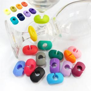 와인잔 실리콘 글라스 섞임방지 마커 칵테일 컵 장식 구별 링 8p