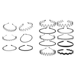 남성 여성 공용 세안 앞머리 헤어밴드 와이어 철사 머리띠 6개 세트