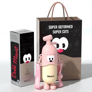 도도 오볼텀블러 400ml 스텐316 핑크 스트랩 어린이 빨대 물병 선물 보온 보냉