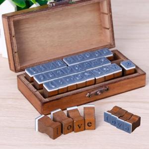 알파벳 대문자 우드 박스 영문 영어 다꾸 이니셜 특수문자 스탬프