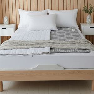 세미마이크로 극세사 침대패드 전기매트 온수매트 밀림방지 4온스 누빔 3면지퍼 스테이 패드