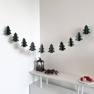 3D 입체 트리 가랜드 모빌 크리스마스 인테리어 파티 데코 장식 소품