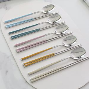 국산 보겐 컬러 세라믹 수저세트 5color