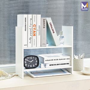 릴리아 2단 책상 책꽂이 미니 틈새 북선반 책 수납장 선반 낮은 책장 전면 원목