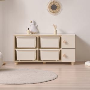 나다운 E0목재 LPM 18T 2칸 바구니 1200 원목발 다용도수납장