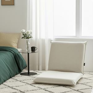 휴 컴포트 와이드 접이식 각도조절 등받이 방수 좌식의자 (아이보리)