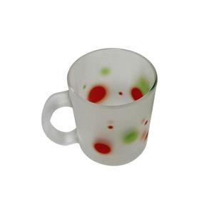 Red&green big dot glass mug (matte)
