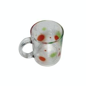 Red&green big dot glass mug (gloss)
