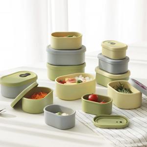 실리콘 밀폐용기 12종 냉동보관 찬통 이유식 보관용기 반찬통 전자레인지 찜용기