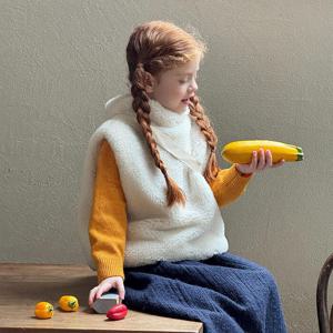 젤리 터틀넥 뽀글이 조끼 R15832