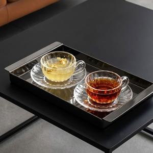 아폴론 투명 티컵 소서 세트 2P