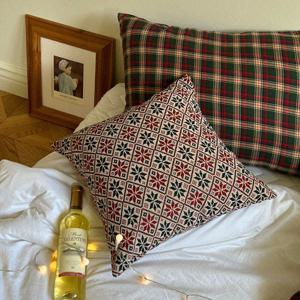 크리스마스 눈꽃 쿠션커버 방석커버