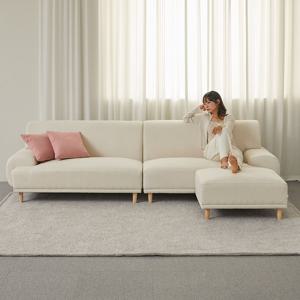 머핀 아쿠아텍스 4인용 패브릭 라운드 소파 스툴 세트