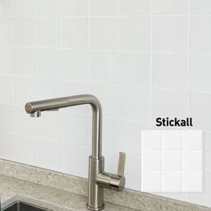 [예약판매]프리미엄 접착식타일 붙이는 타일 주방 셀프인테리어 (모던 스퀘어 오프화이트)