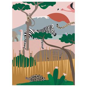 산들뢰파레 포스터 초원에 숨어 30x40cm