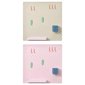 스코디스 타공판 페그보드 메모판 세트 멀티컬러 56x56cm 2p