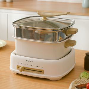 스팀 사각 멀티쿠커 6L 스테인리스 찜기 간편세척