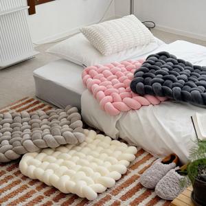 말랑모찌 소프트 극세사 대형 매듭 쿠션 방석 4color