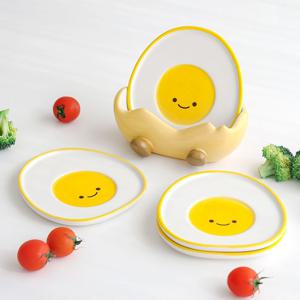 스마일 에그 플레이트 5p 세트 집들이 신혼 자취 디저트 브런치 접시 선물