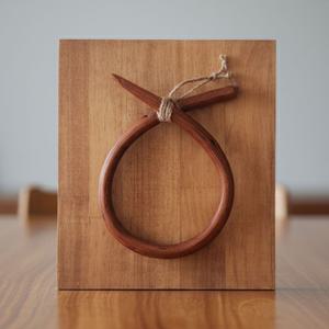 나무액자 소코뚜레 대 빈티지 벽걸이액자 삼재 액막이 탁상용