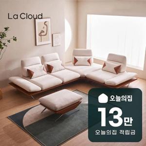 [렌탈] 프리미엄 안단테 기능성 패브릭 스윙 4인 코너형 소파 (오트밀 베이지)