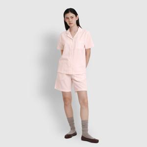 여 코튼 체크 5부 파자마 세트 (3 sizes)(4 colors)