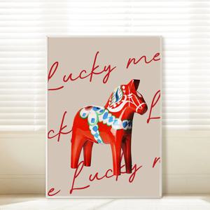 복들어오는 2026 인테리어 붉은 말 그림 액자 - 01.럭키 레드홀스