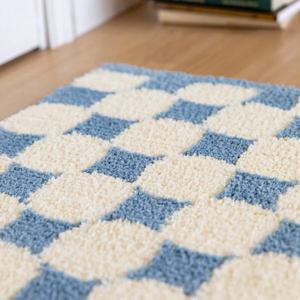 블루버블 자카드 러그 발매트 욕실주방논슬립60x45