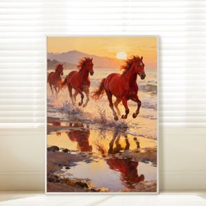 복들어오는 2026 인테리어 붉은 말 그림 액자 - 08.붉은 말 C