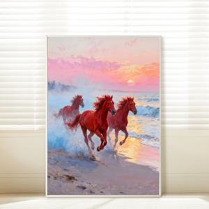 복들어오는 2026 인테리어 붉은 말 그림 액자 - 09.붉은 말 D